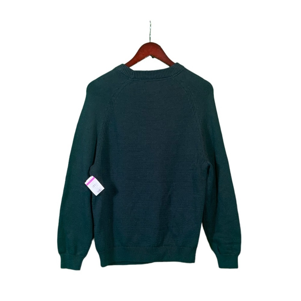 NWT Soul of London Men's Navy Blue 100% Cotton Cable Knit Sweater - Large - Picture 2 of 6